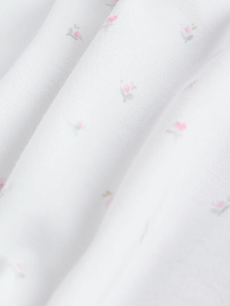 White/Pink Collar 3 Pack Baby Sleepsuits