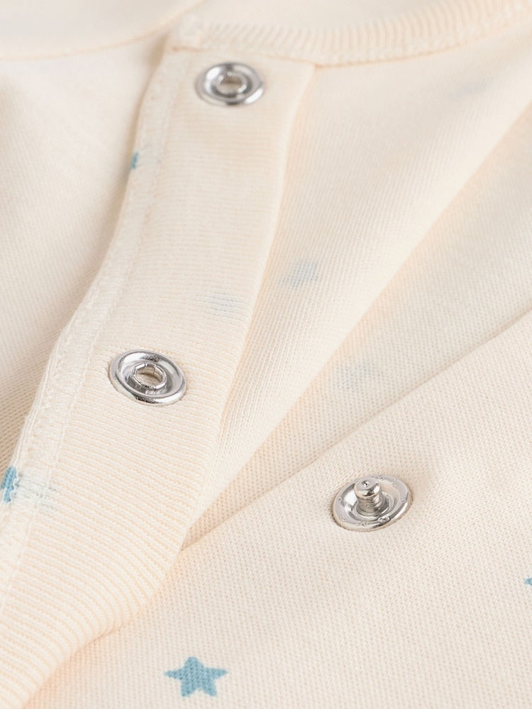 Blue Baby Sleepsuit, Bodysuit, Beanie and Bib Set 4 Piece (0-12mths)