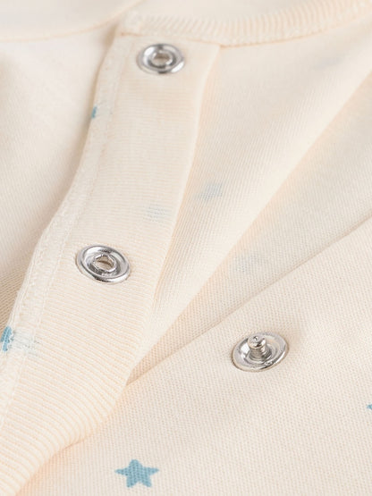 Blue Baby Sleepsuit, Bodysuit, Beanie and Bib Set 4 Piece (0-12mths)