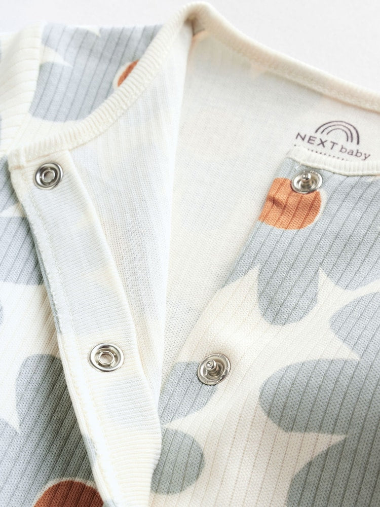 Sage Green Floral Baby Sleepsuits 5 Pack (0mths-2yrs)