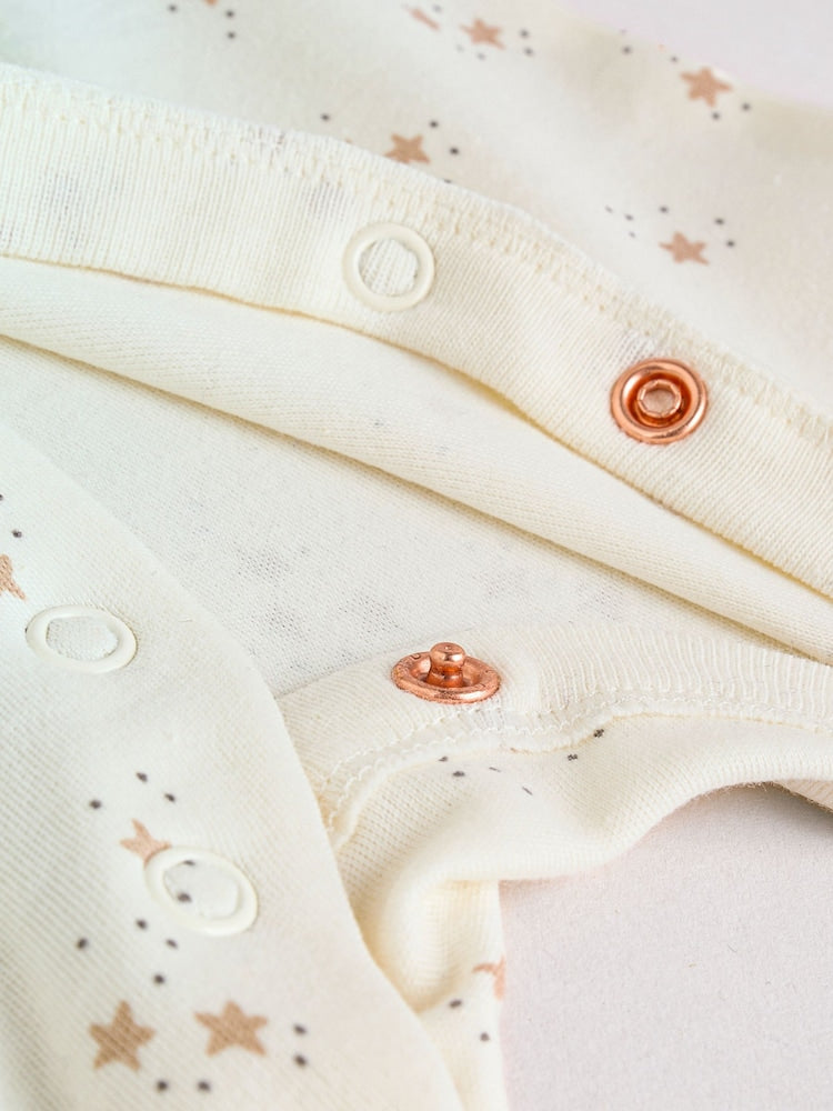 Neutral Baby Sleepsuit, Bodysuit, Beanie and Bib Set 4 Piece (0-9mths)