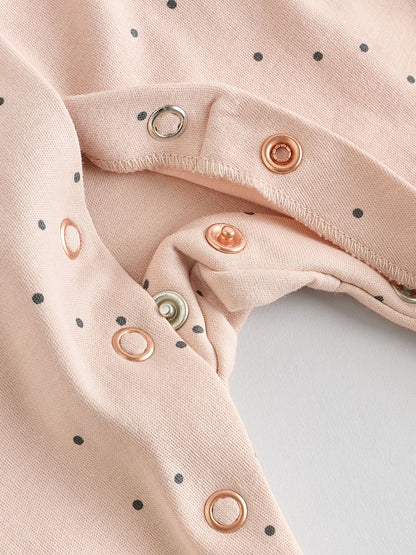 Pink 3 Pack Baby Sleepsuits with Matching Turbans (0mths-2yrs)