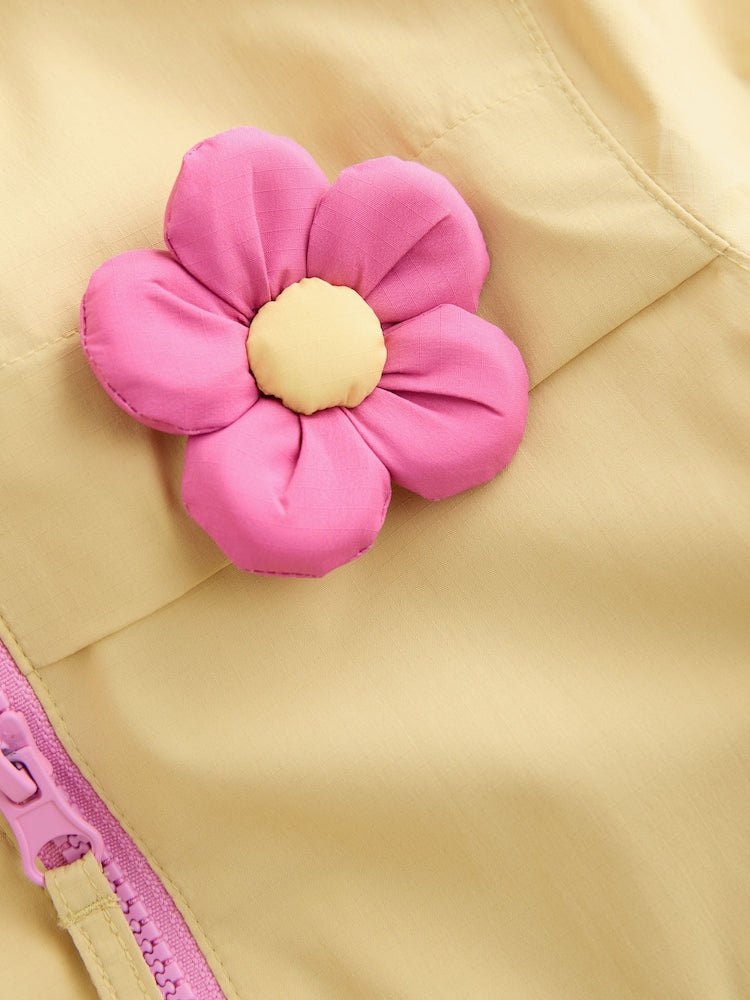 Lemon 3D Flower Waterproof Cagoule Jacket (6mths-7yrs)