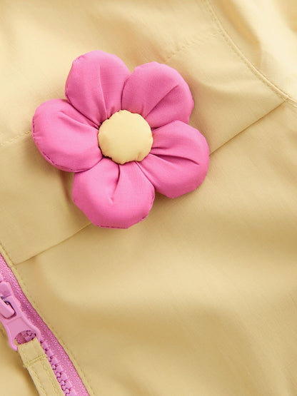 Lemon 3D Flower Waterproof Cagoule Jacket (6mths-7yrs)