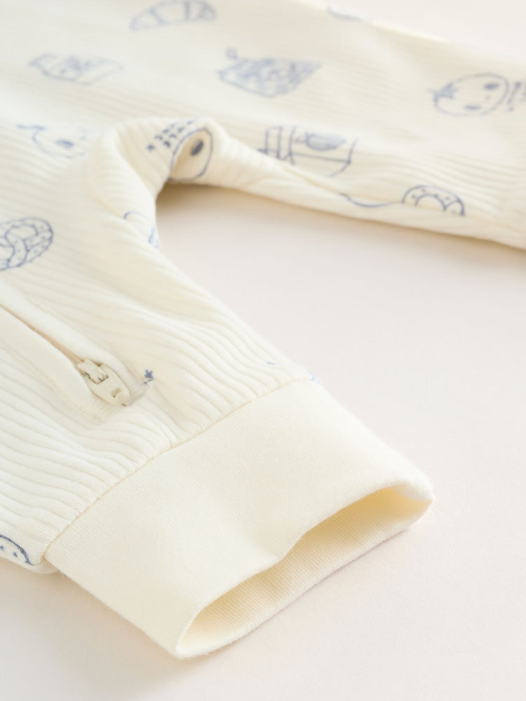 Blue Milk Club Two Way Zip Baby Sleepsuits 3 Pack (0mths-3yrs)