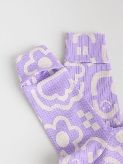 Lilac Purple 3 Pack Two Way Zip Baby Sleepsuits (0mths-3yrs)