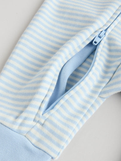 Blue Bear Two Way Zip Baby Sleepsuits 3 Pack (0mths-3yrs)