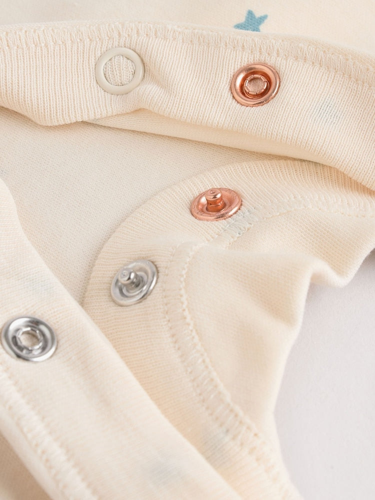 Blue Baby Sleepsuit, Bodysuit, Beanie and Bib Set 4 Piece (0-12mths)