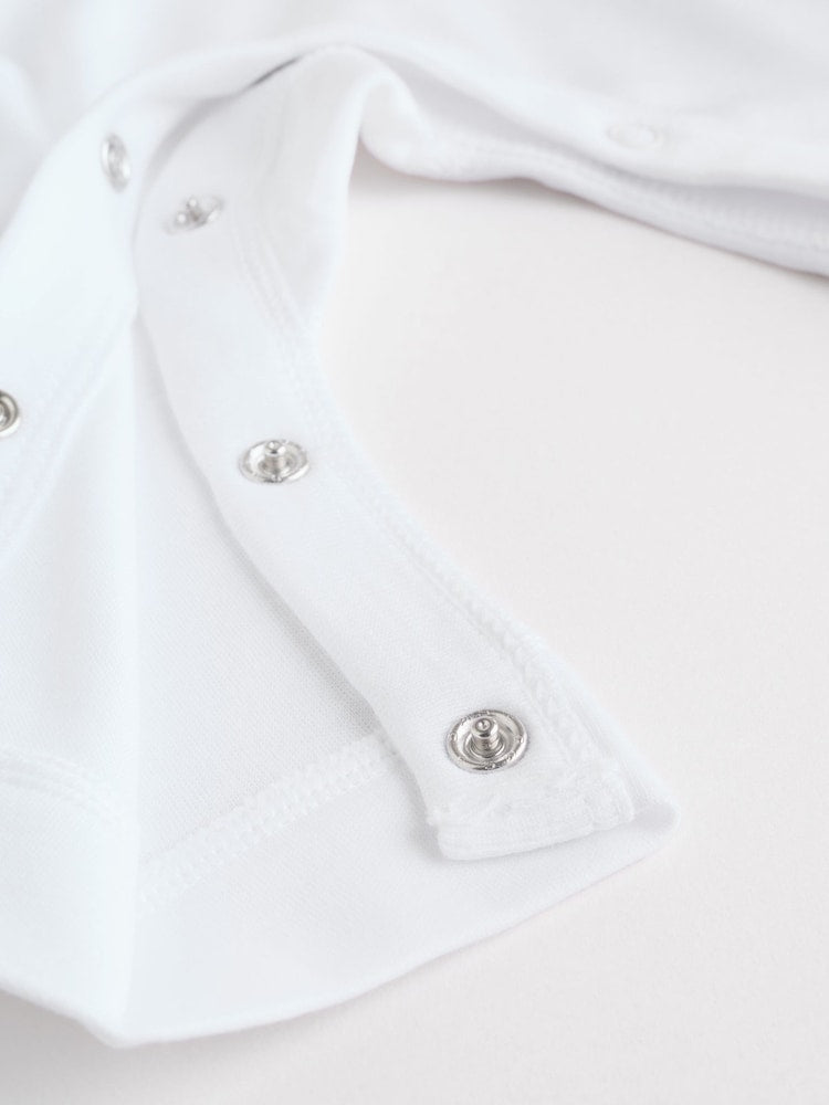 White Kind to Skin Baby Sleepsuits 3 Pack (0-2yrs)