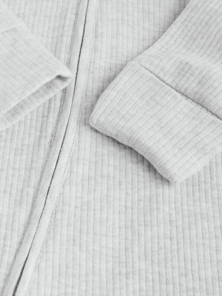 Neutral 5 Pack Two Way Zip Footed Baby Sleepsuits (0-2yrs)