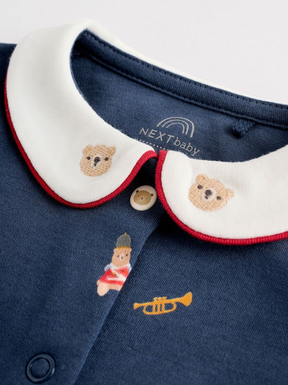 Red Bear Baby Sleepsuits 3 Pack (0-2yrs)