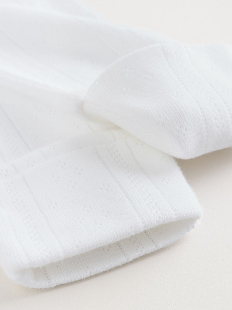 White Pointelle Baby Sleepsuits 3 Pack (0-18mths)