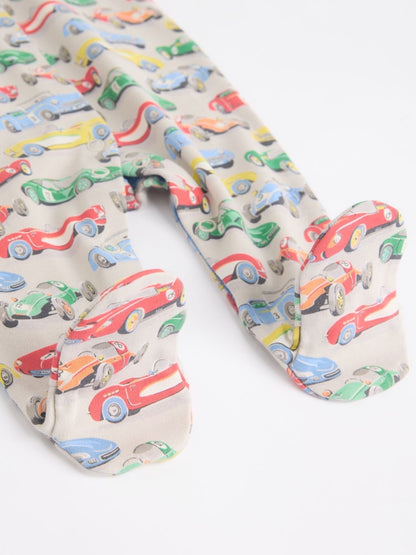 Blue/Green Cath Kidston Cars Baby 100% Cotton Sleepsuits 3