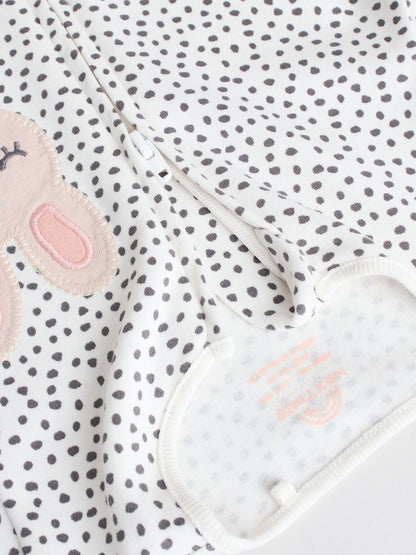 Brown/Cream 5 Pack Two Way Zip Baby Sleepsuits (0mths-2yrs)