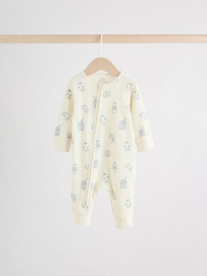 Blue Milk Club Two Way Zip Baby Sleepsuits 3 Pack (0mths-3yrs)