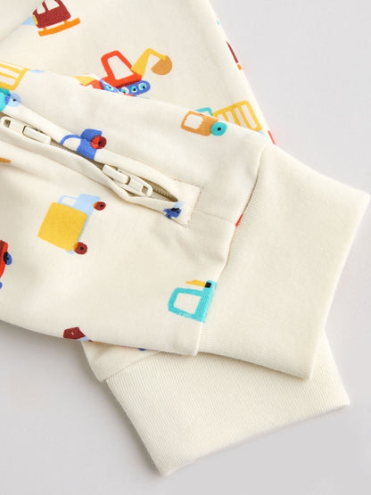 Multi Two Way Zip Baby Sleepsuit 5 Pack (0mths-3yrs)