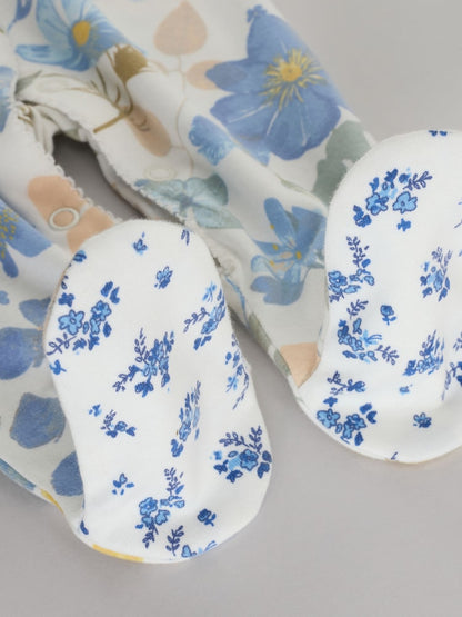 Blue Collar 3 Pack Baby Sleepsuits (0-2yrs)