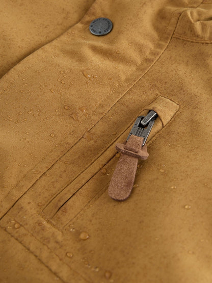 Ochre Yellow Waterproof Borg Lined Parka Coat (3mths-7yrs)