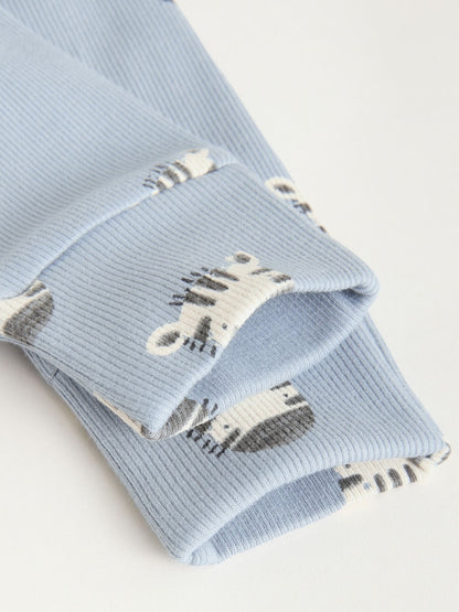 Multi Safari Animal Baby Sleepsuits 4 Pack (0mths-3yrs)