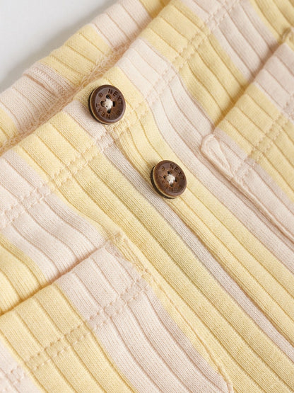 Yellow Flower/ Stripe Long Sleeve Top And Leggings Set 6 Piece (0mths-3yrs)