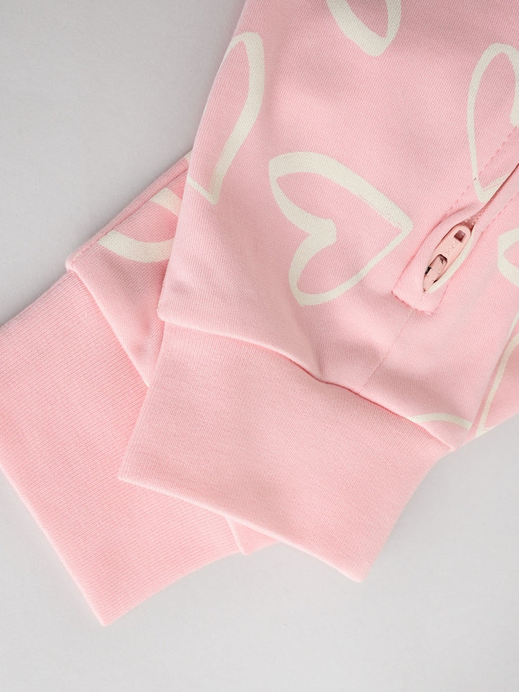 Pink Print Two Way Zip Baby Sleepsuits 4 Pack (0mths-3yrs)