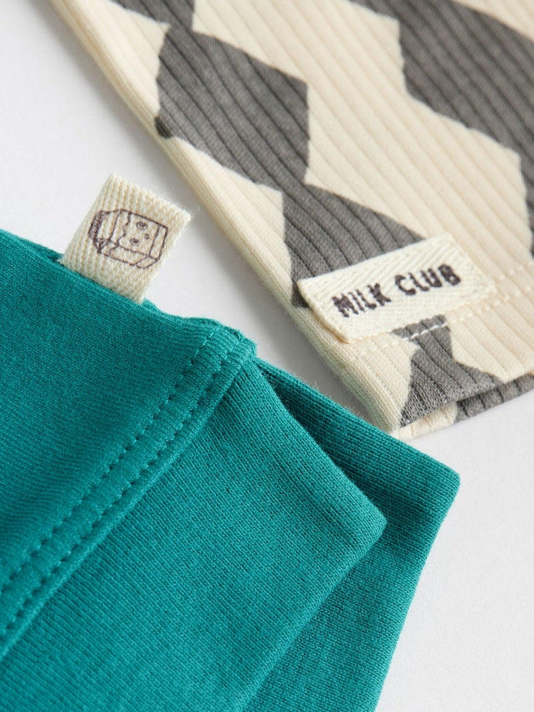 Blue/Green Milk Club Baby Top & Leggings 6