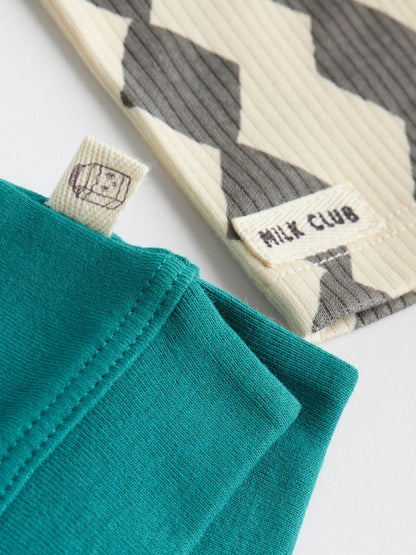 Blue/Green Milk Club Baby Top & Leggings 6