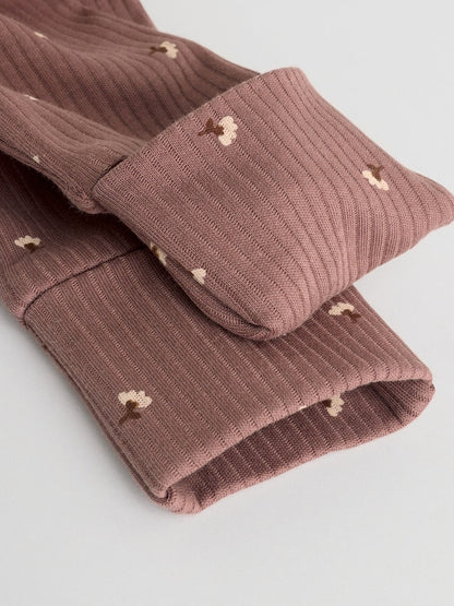 Brown Ditsy Floral Baby Sleepsuits 3 Pack (0-2yrs)