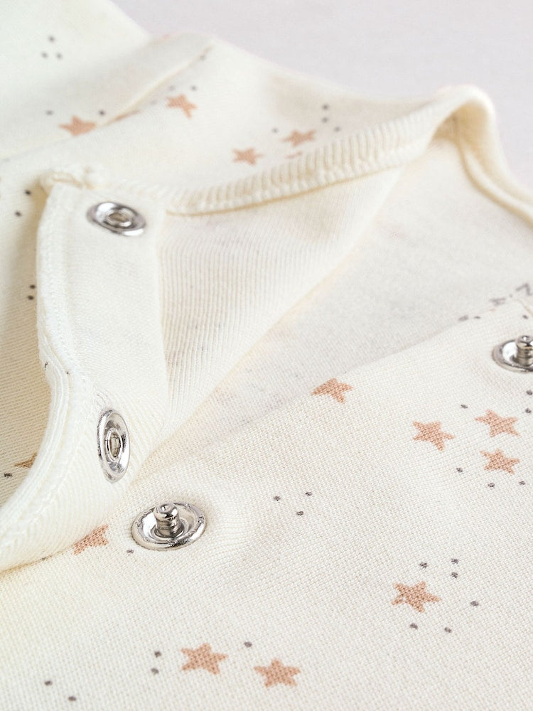 Neutral Baby Sleepsuit, Bodysuit, Beanie and Bib Set 4 Piece (0-9mths)