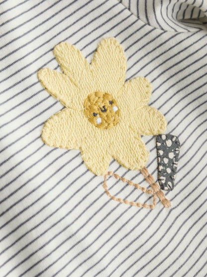 Yellow Flower/ Stripe Long Sleeve Top And Leggings Set 6 Piece (0mths-3yrs)