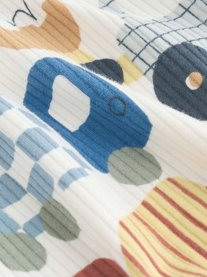 Multi Transport Two Way Zip Baby Sleepsuits 3 Pack (0mths-2yrs)