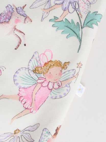 Ecru Fairy Two Way Zip Baby Sleepsuits 3 Pack (0-2yrs)