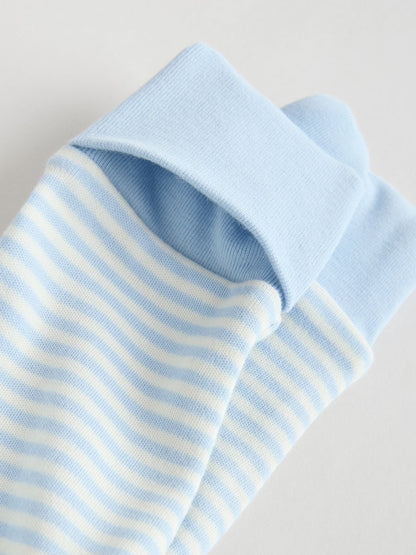 Blue Bear Two Way Zip Baby Sleepsuits 3 Pack (0mths-3yrs)