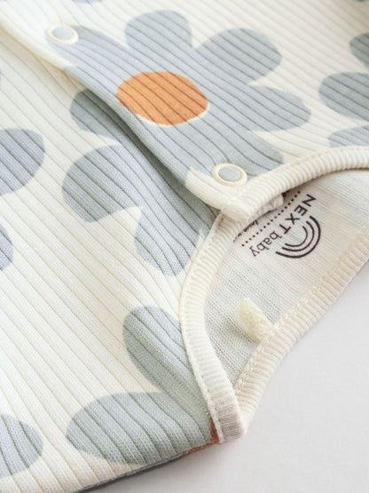 Sage Green Floral Baby Sleepsuits 5 Pack (0mths-2yrs)