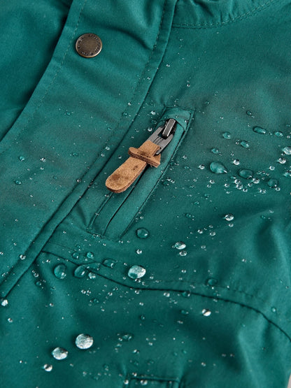 Forest Green Waterproof Borg Lined Parka Coat (3mths-7yrs)