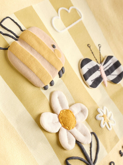 Yellow Flower/ Stripe Long Sleeve Top And Leggings Set 6 Piece (0mths-3yrs)