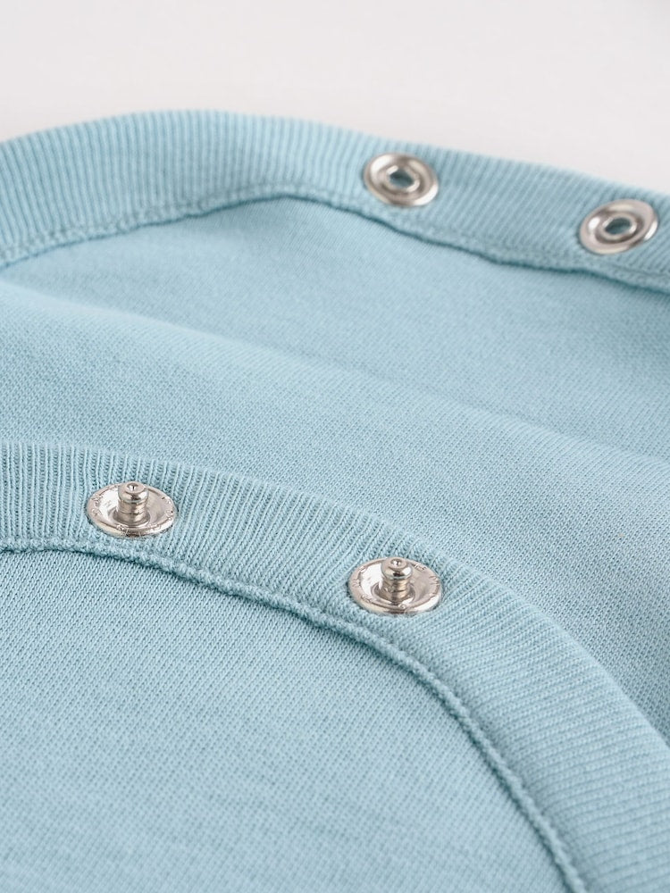 Blue Baby Sleepsuit, Bodysuit, Beanie and Bib Set 4 Piece (0-12mths)