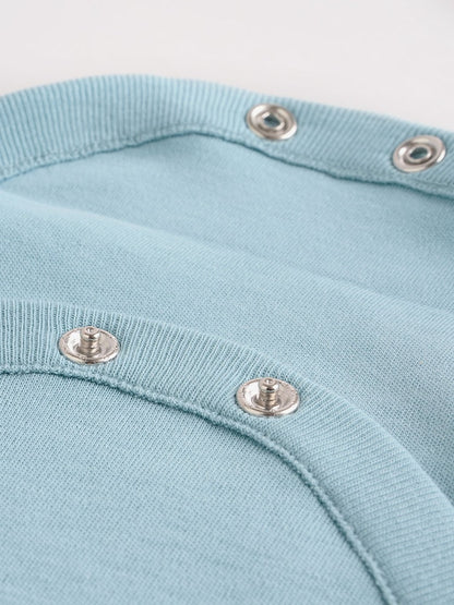 Blue Baby Sleepsuit, Bodysuit, Beanie and Bib Set 4 Piece (0-12mths)