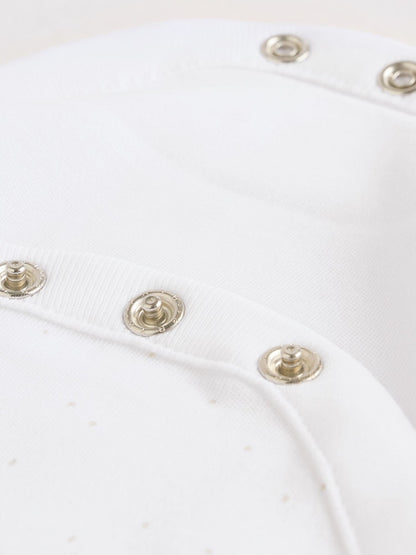 White Baby Sleepsuit, Bodysuit, Beanie and Bib Set 4 Piece (0-9mths)