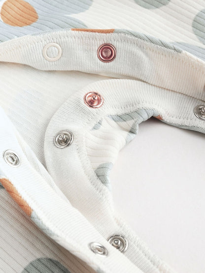 Sage Green Floral Baby Sleepsuits 5 Pack (0mths-2yrs)