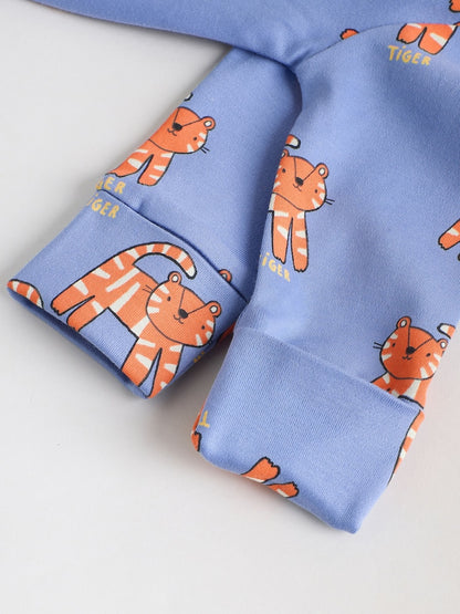 Multi Cotton Two Way Zip Baby Sleepsuits 5 Pack (0-2yrs)