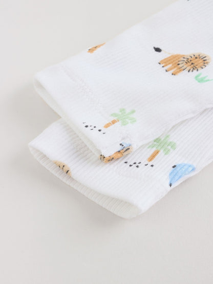 Blue Safari Baby Top & Leggings 6 Piece Set