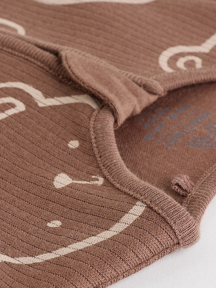 Brown Bear Print Two Way Zip Baby Sleepsuits 4 Pack (0mths-2yrs)