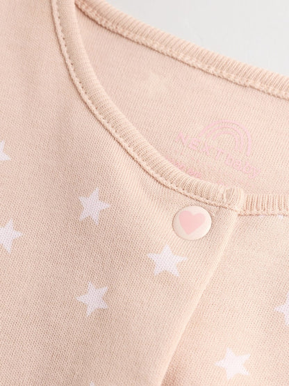 Pink 7 Pack Baby Sleepsuits (0mths-3yrs)