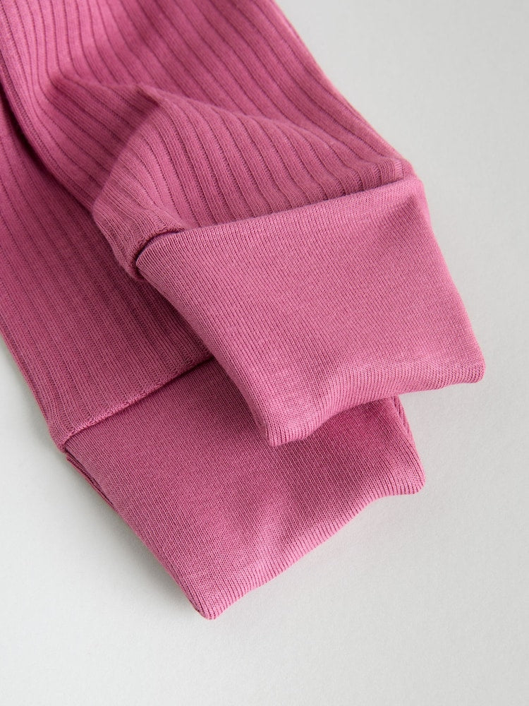 Multi Flower Two Way Zip Baby Sleepsuits 3 Pack (0mths-3yrs)