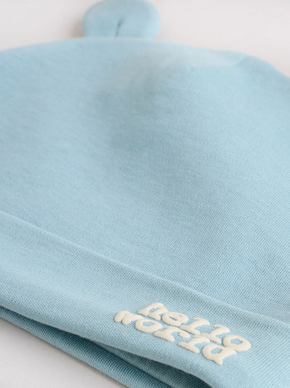 Blue Baby Sleepsuit, Bodysuit, Beanie and Bib Set 4 Piece (0-12mths)