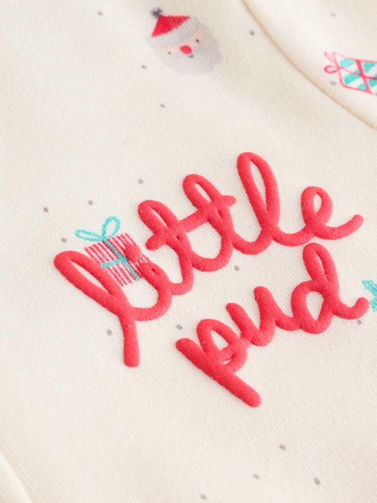 Red Baby Christmas Sleepsuits 3 Pack (0mths-3yrs)