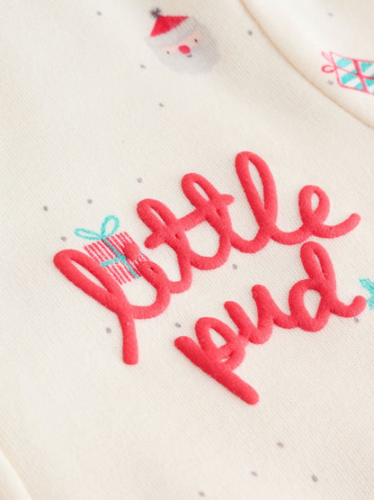 Red Baby Christmas Sleepsuits 3 Pack (0mths-3yrs)