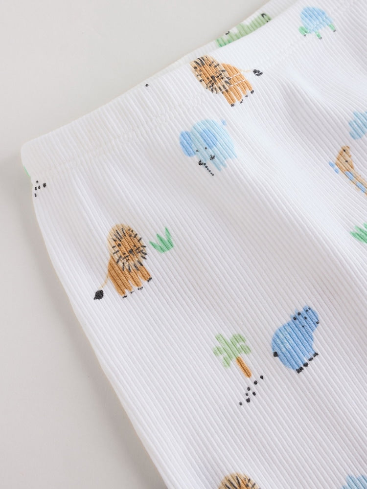 Blue Safari Baby Top & Leggings 6 Piece Set