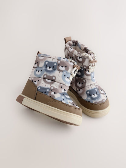 Neutral Bear Thermal Thinsulate™ Lined Quilted Water Resistant Boots